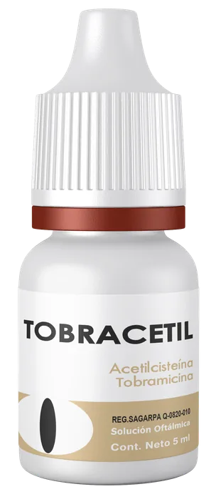 Tobracetil tobramicina + acetilcisteína solución oftálmica