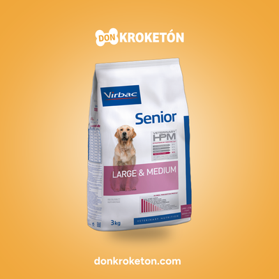 Virbac Senior Large & Medium 12kg - imagen comercial Don Kroketon