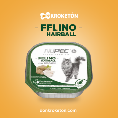 Nupec Húmedo Felino Hairball 100 g – Clúster 16 pzas - imagen comercial Don Kroketon
