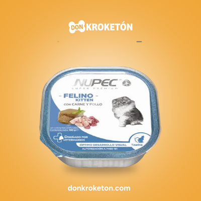Nupec Húmedo Felino Kitten 100 g – Clúster 16 pzas - imagen comercial Don Kroketon