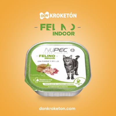 Nupec Húmedo Felino Indoor 100 g – Clúster 16 pzas - imagen comercial Don Kroketon