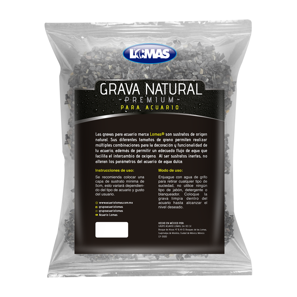 Lomas Grava para Acuario – Marmol Gris Oxford 3 kg
