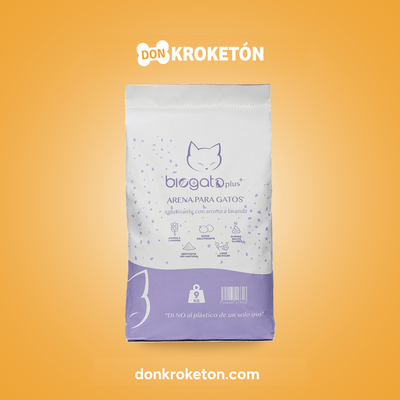 Arena BioGato Plus+ lavanda 9 kg en Don Kroketon