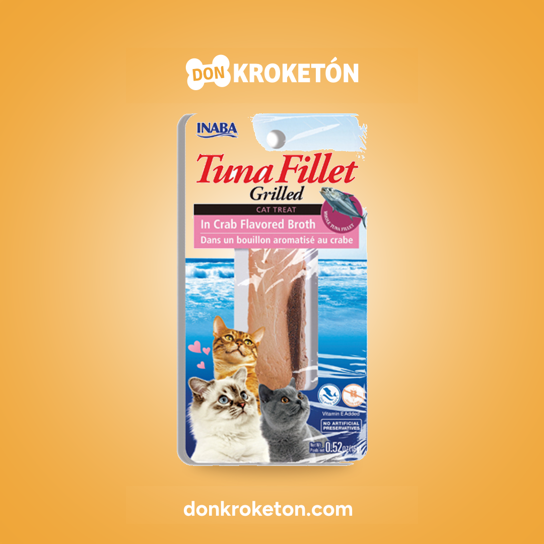 Churu Filete de Atun a la Parrilla en Caldo Sabor Cangrejo para Gato Don Kroketon
