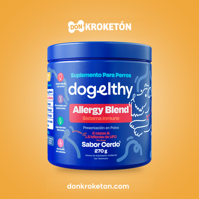 Dogelthy Suplemento para Alergias De Perro - Allergy Blend - imagen comercial Don Kroketon