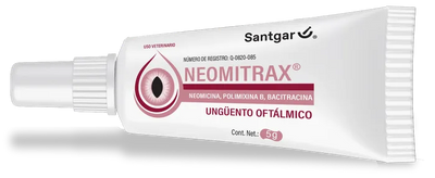 Neomitrax neomicina + polimixina B + bacitracina ungüento oftálmico