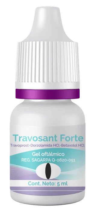Travosant Forte travoprost + dorzolamida + betaxolol gel oftálmico