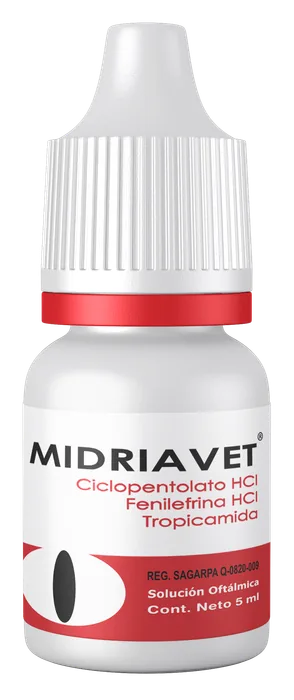 Midriavet ciclopentolato + fenilefrina + tropicamida solución oftálmica