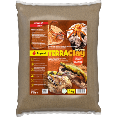 Tropical Terra Clay Brown Sustrato Natural Estructural para Reptiles