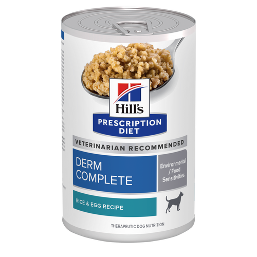 Hill's Prescription Diet Derm Complete alimento humedo para perro lata 370 g