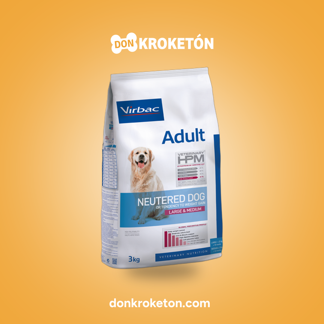 Virbac Adult Neutered Large & Medium 12kg - imagen comercial Don Kroketon