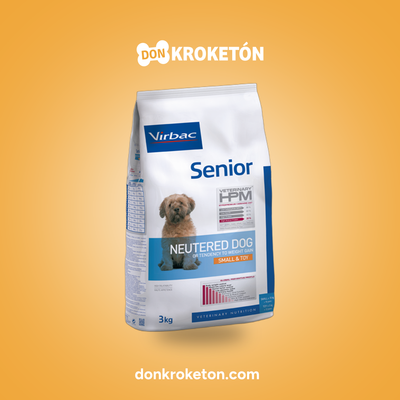 Virbac Senior Neutered Small & Toy 3kg - imagen comercial Don Kroketon