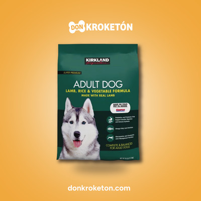 Kirkland Cordero & Arroz Adulto 18kg - imagen comercial Don Kroketon