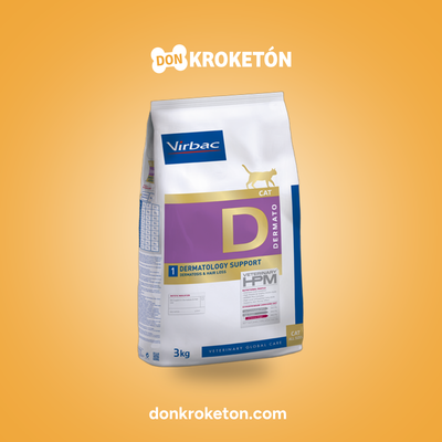Virbac Cat Dermatology Support 3kg - imagen comercial Don Kroketon