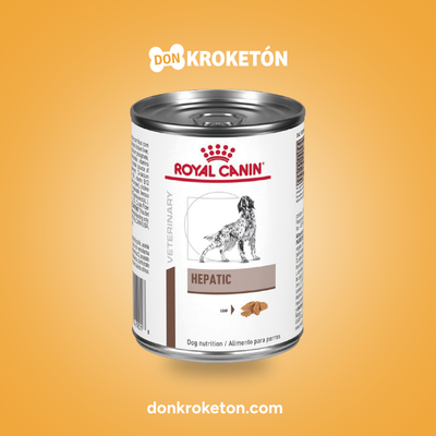 Royal Canin Veterinary Hepatic Lata 385 g - imagen comercial Don Kroketon