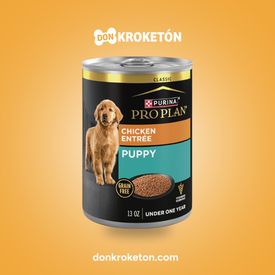 Pro Plan Cachorro Pollo y Arroz Lata 368 g - imagen comercial Don Kroketon