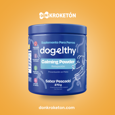Dogelthy Suplemento Calmante para Perros - Calming Powder - imagen comercial Don Kroketon