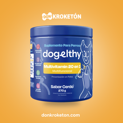 Dogelthy Multivitaminico para Perro - Multivitamin 20 en 1 - imagen comercial Don Kroketon