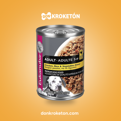 Eukanuba Lata Adulto Pollo y Vegetales 375 g - imagen comercial Don Kroketon