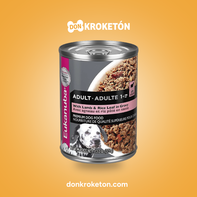 Eukanuba Lata Adulto Cordero y Arroz 375 g - imagen comercial Don Kroketon