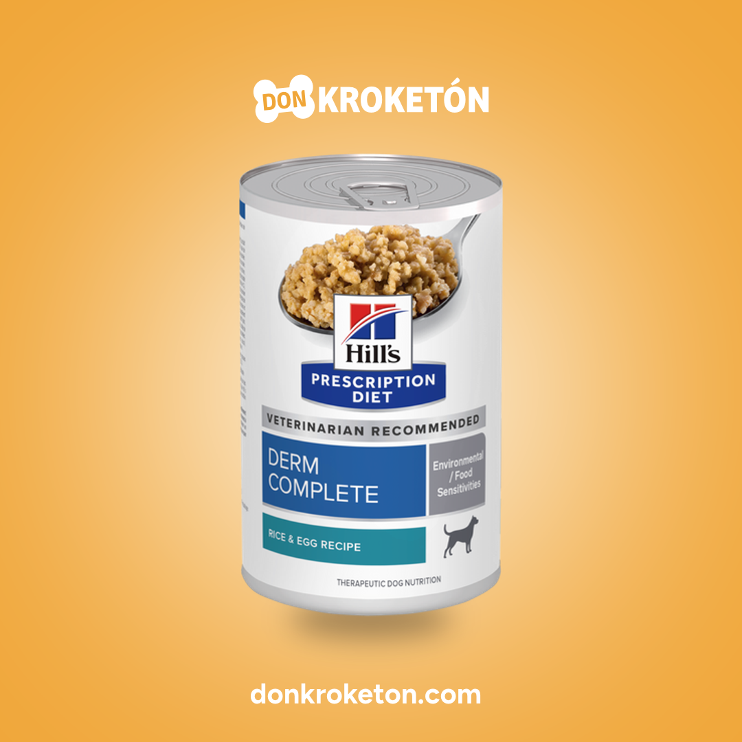 Hill's Prescription Diet Derm Complete Lata 370 g - imagen comercial Don Kroketon