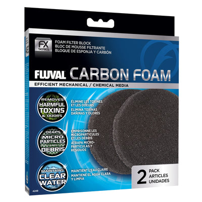 Hagen Repuesto Esponja con Carbon Activado Fluval FX5 FX6 - 2 pz para Peces