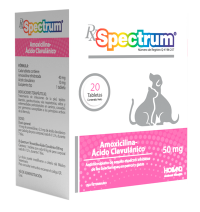 Rx Spectrum Amoxicilina-Ácido Clavulánico Tabletas