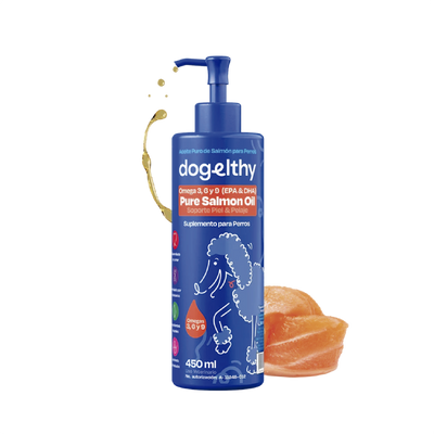 Dogelthy Aceite de Salmón para Perros - Pure Salmon Oil
