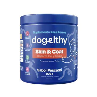 Dogelthy Suplemento para Pelaje y Piel de Perro - Skin and Coat