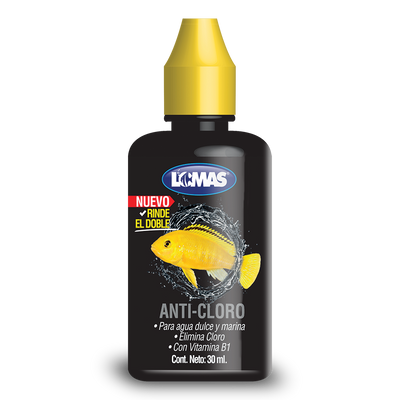 Lomas Anticloro con Vitamina B1 para Peces