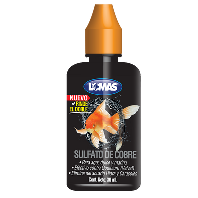 Lomas Sulfato de Cobre 30 ml para Peces