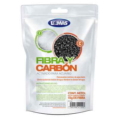 Lomas Fibra y Carbon Activado para Acuario