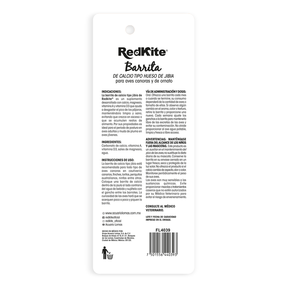 Chicos Redkite Hueso de Jibia para Aves
