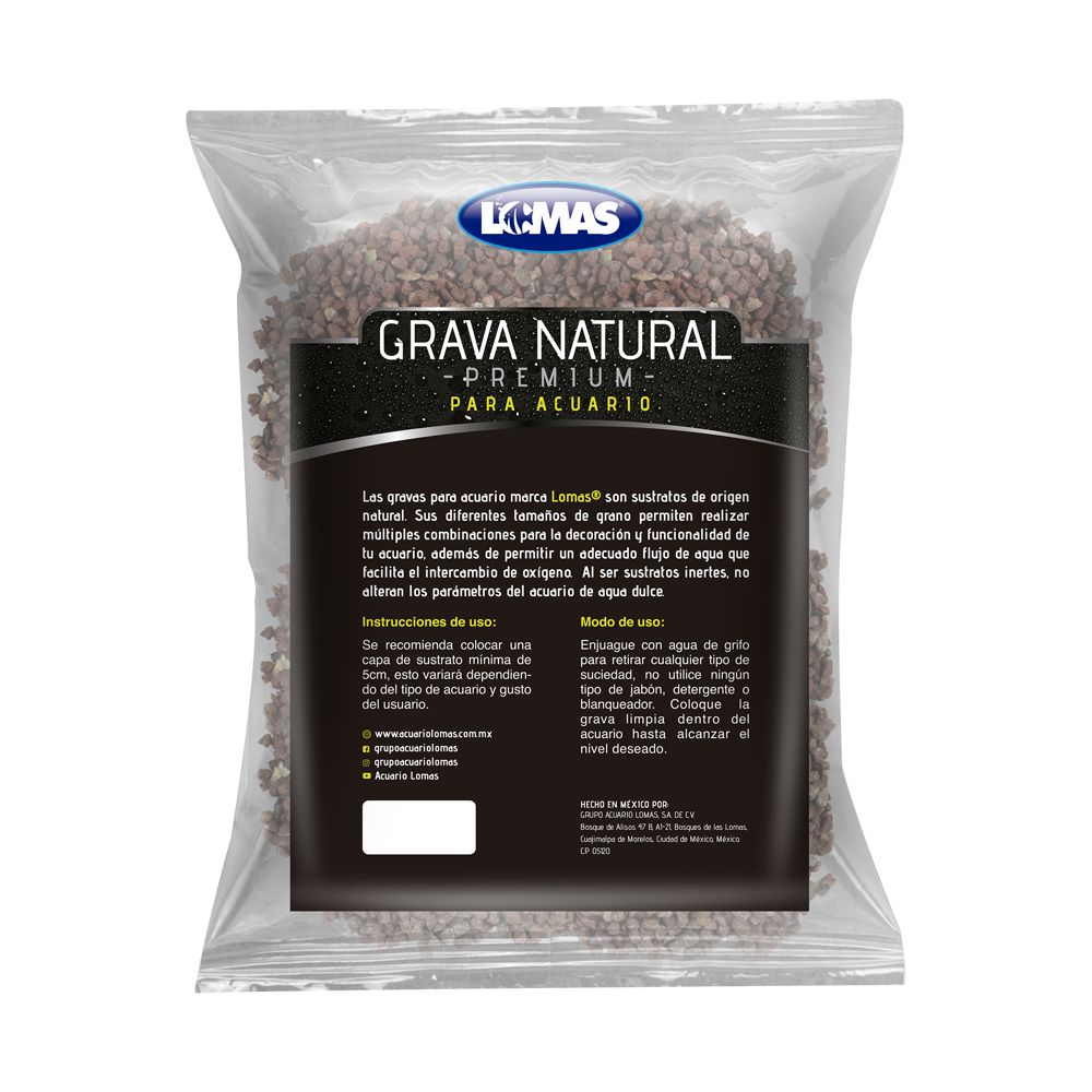 Lomas Grava para Acuario – Marmol Rojo Vino 3 kg