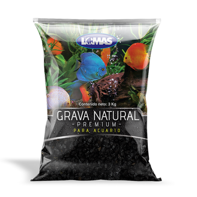 Lomas Grava para Acuario – Marmol Negro Obsidiana 3 kg