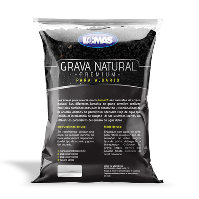 Lomas Grava para Acuario – Marmol Negro Obsidiana 3 kg