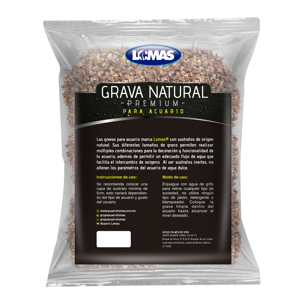 Lomas Grava para Acuario – Marmol Rosa Veteado 2.5 kg