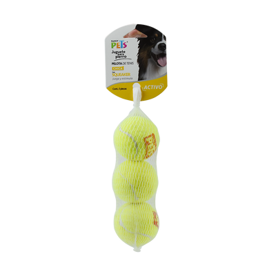 Yangs Juguete Pelota de Tenis con Squeaker para Perro