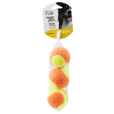 Yangs Juguete Pelota de Tenis Bicolor para Perro