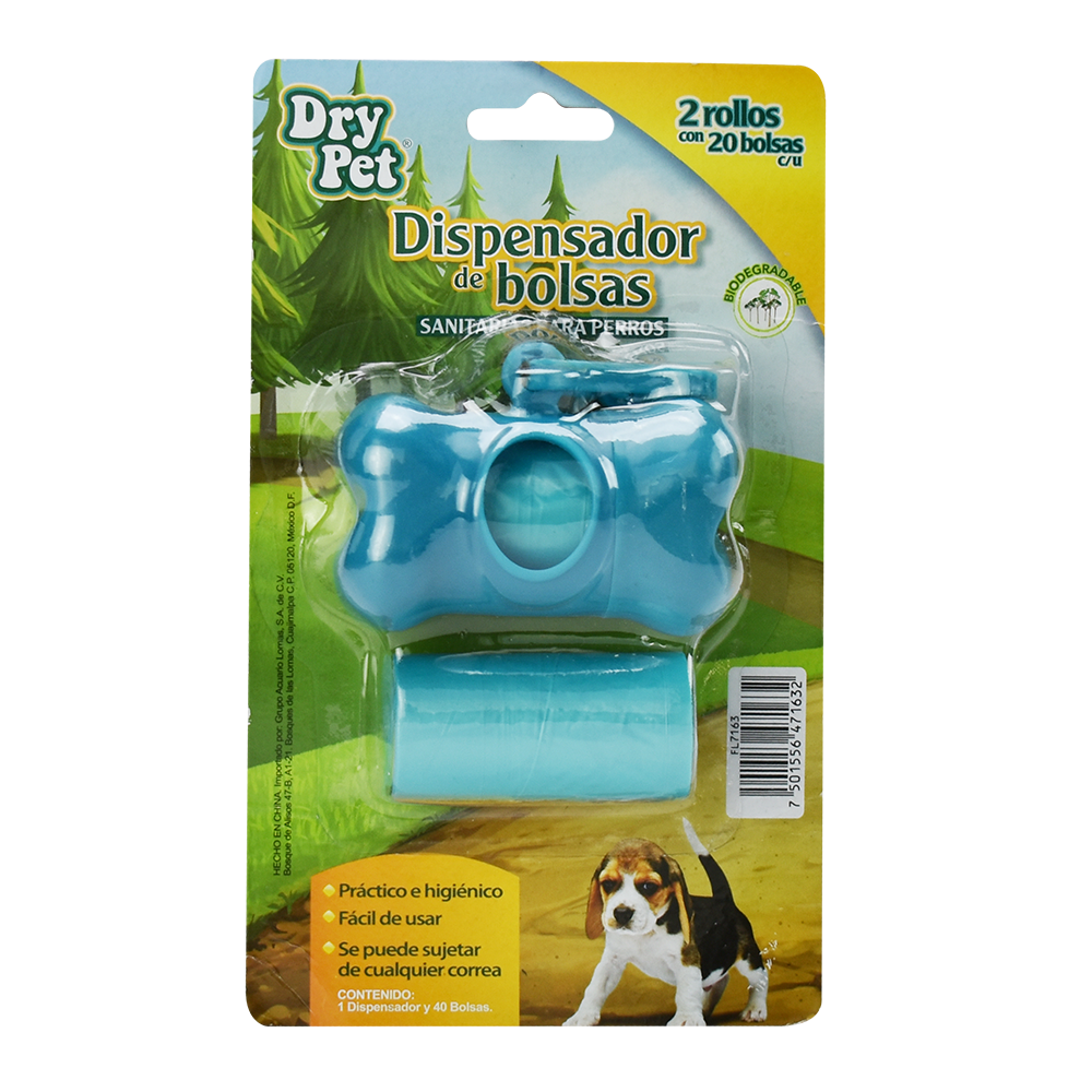 Yangs Dispensador con Bolsas Sanitarias Dry Pet - 40 pz para Perro