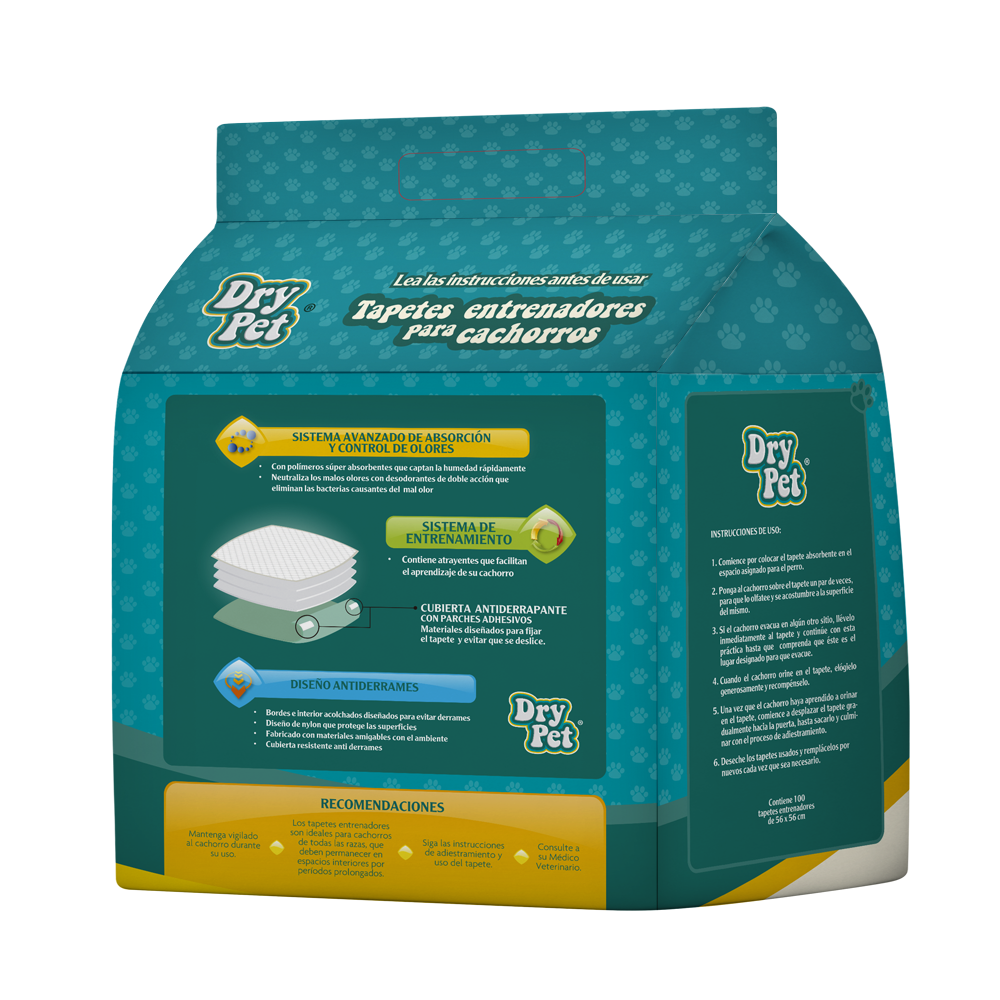 Hush Pet Tapete Entrenador Dry Pet - 100 pz para Perro