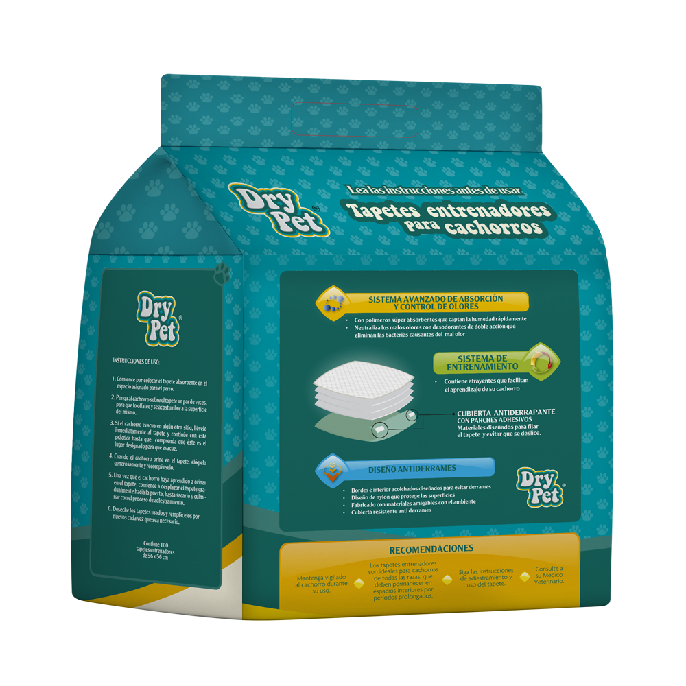 Hush Pet Tapete Entrenador Dry Pet - 100 pz para Perro