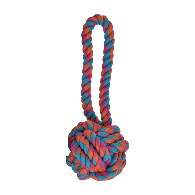 Hengli Juguete Bola de Hilo Multicolor con Jaladera Pal Thread para Perro