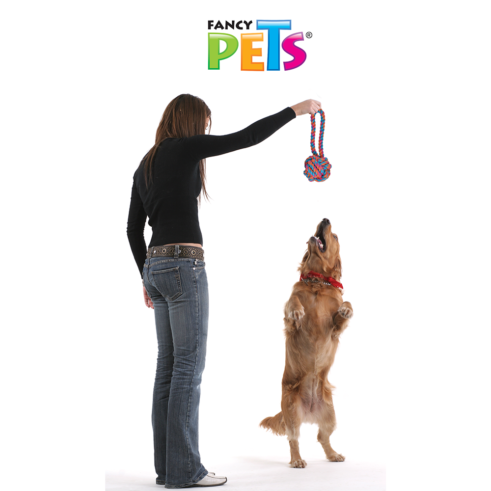 Hengli Juguete Bola de Hilo Multicolor con Jaladera Pal Thread para Perro