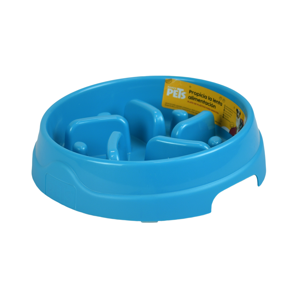 Haqos Plato Plastico Alimentacion Lenta para Perro