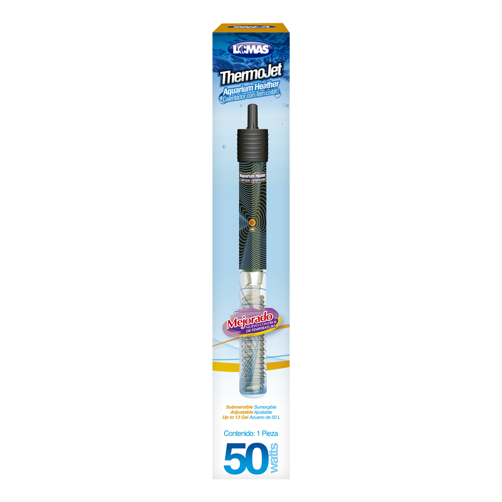 Haqos Calentador Sumergible con Termostato Thermojet para Peces