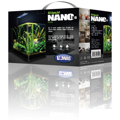 Haqos Acuario Nano Largo 14 L para Peces