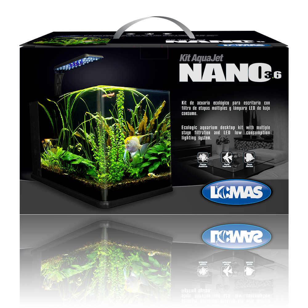 Haqos Acuario Nano Largo 14 L para Peces