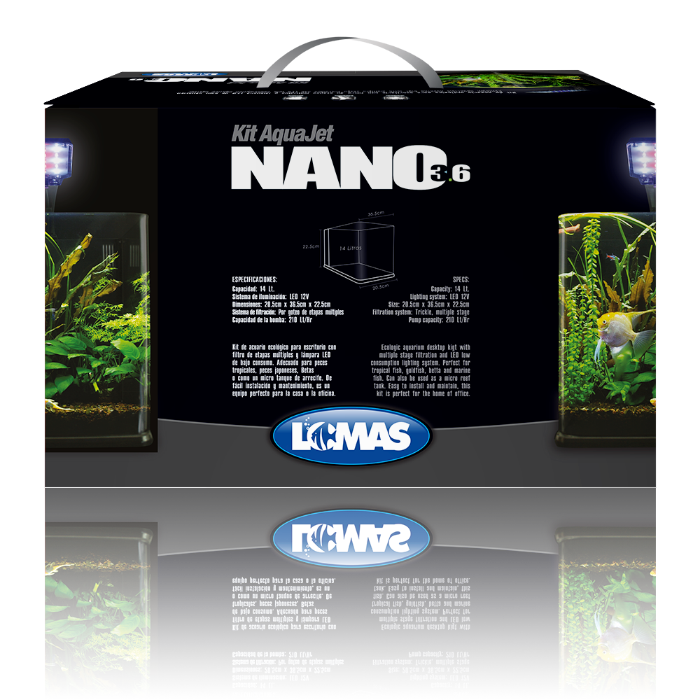Haqos Acuario Nano Largo 14 L para Peces
