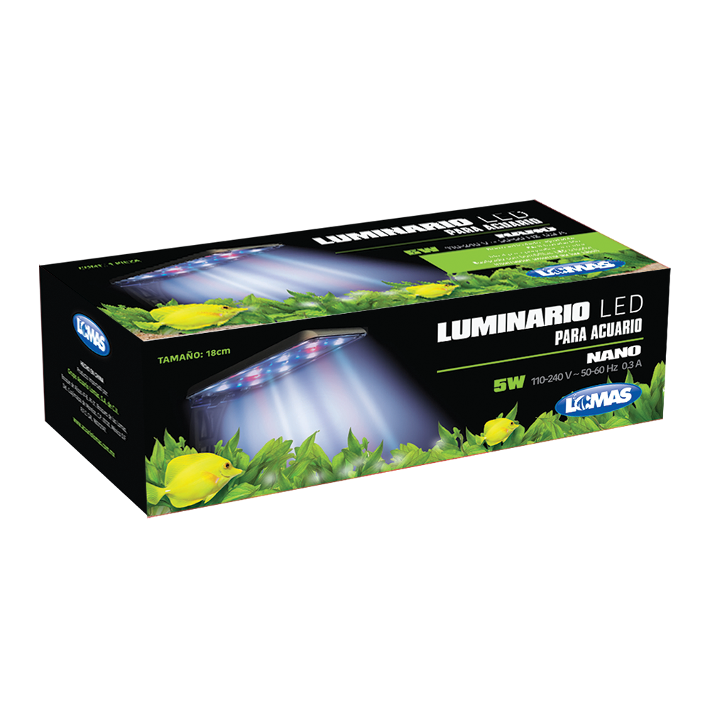 Haqos Luminario LED Nano 5 W (18 cm) para Peces